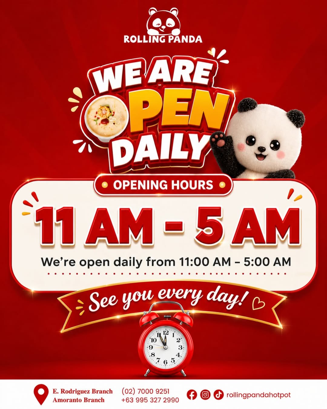 We Are Open Daily